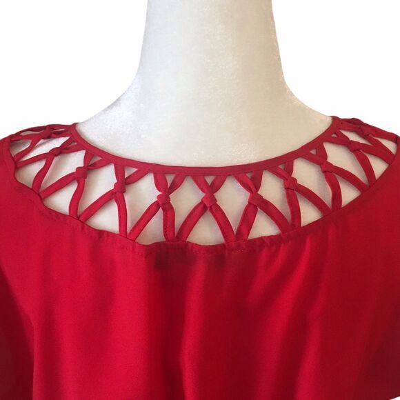 ❤️ Forever 21 Red Cage Dress ❤️ - Picture 11 of 15